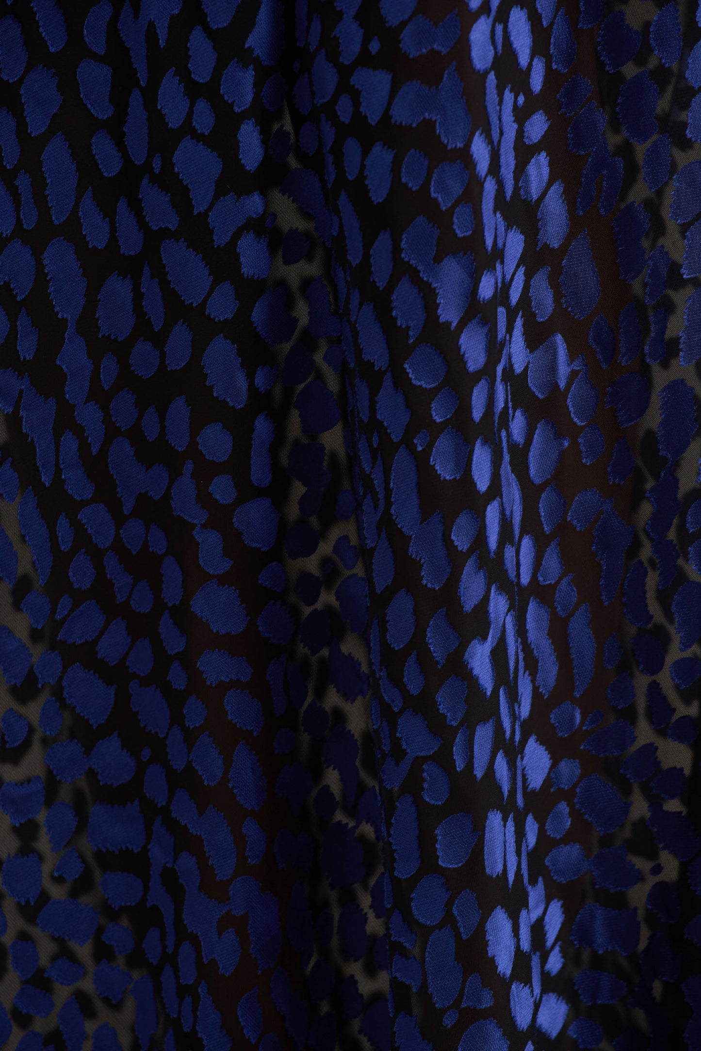 Marya | Blue Leopard Print Cowl-Neck Maxi Dress