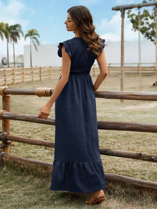 Maren Linen-Blend Maxi Dress